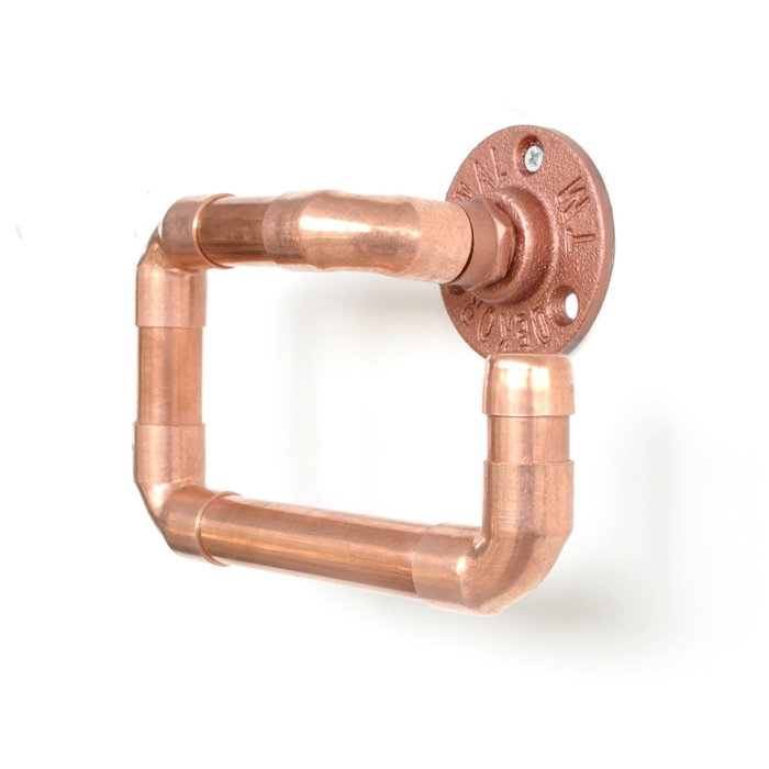 Hanah Home Cop003 Gancho de Tubo de Cobre en Oro Rosa